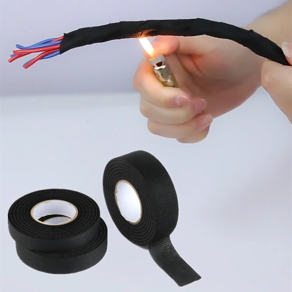 9-30 mm páska Čierny zamatový káblový zväzok horák spomalená elektrická páska lepidlá