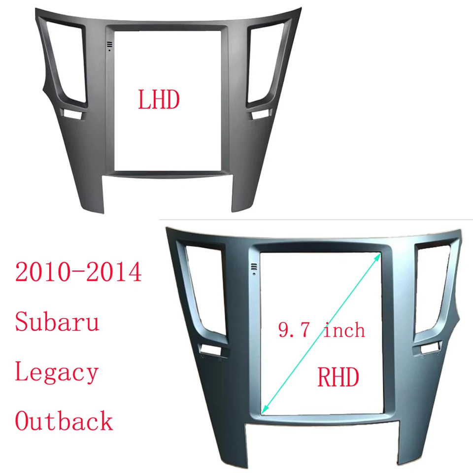 9,7-palcový automobilový rádio FACIAS pre Subaru Legacy Outback 2010-2014 Fascia Dash Kit nainštalujte oblúk panela Panel Panel Cover Adapter