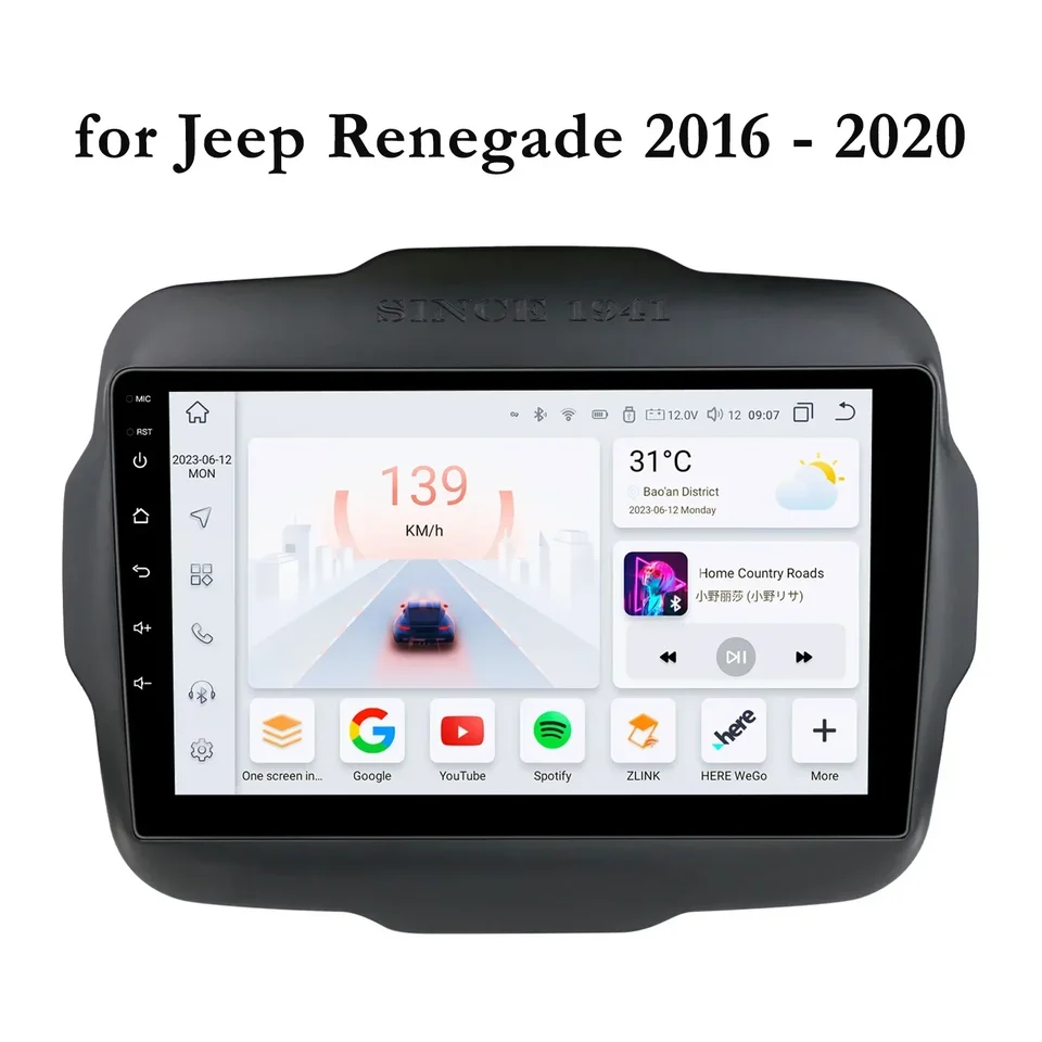 9 '' 7862 CarPlay 4G LTE DSP 2 DIN Car Radio Android Auto Video Multimedia Player pre Jeep Renegade 2016-2020 2DIN Autoradio GPS