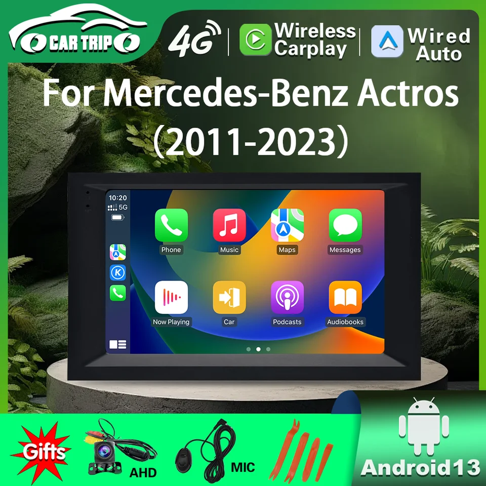 9 '' Android 13 GPS NAVI Car Multimedia Radio Player Bluetooth WiFi+4G Audio Stereo pre Mercedes -Benz Actros 2011 - 2023