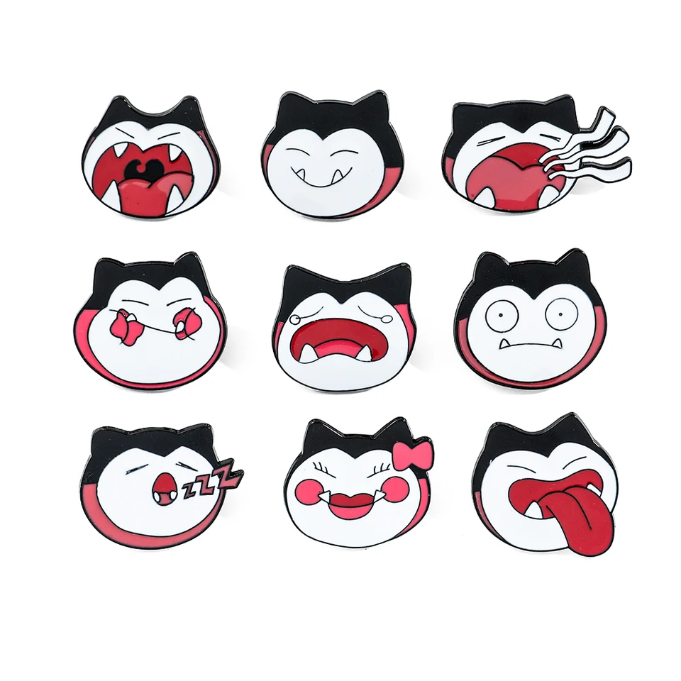 9 ks Minimalistický elf brošňa retro retro sráčok smalt batoh oblečenia šperky kovové odznaky Darček pre mužov