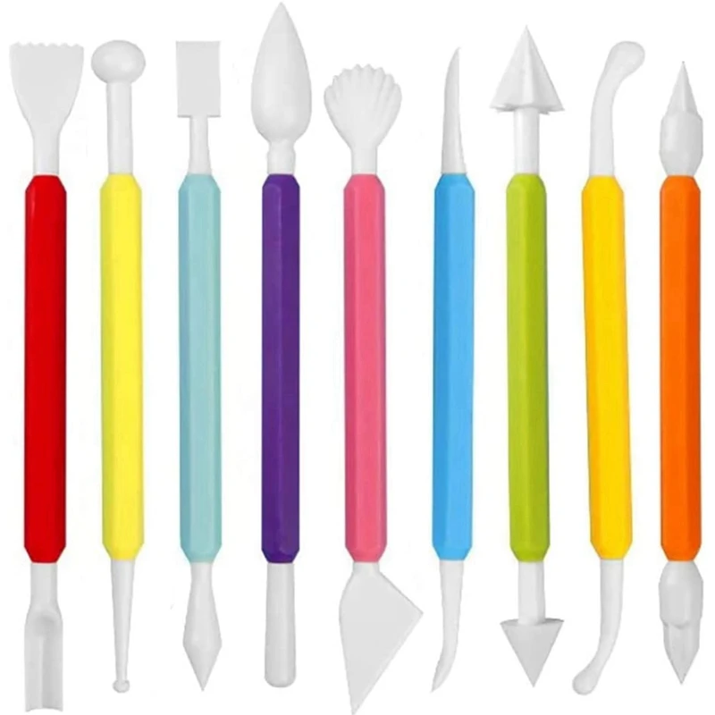 9 -kusová pasta, koláč Marshmallow Schampting Tools Set Fondant Tools Decorting Tools pre zdobenie koláčov