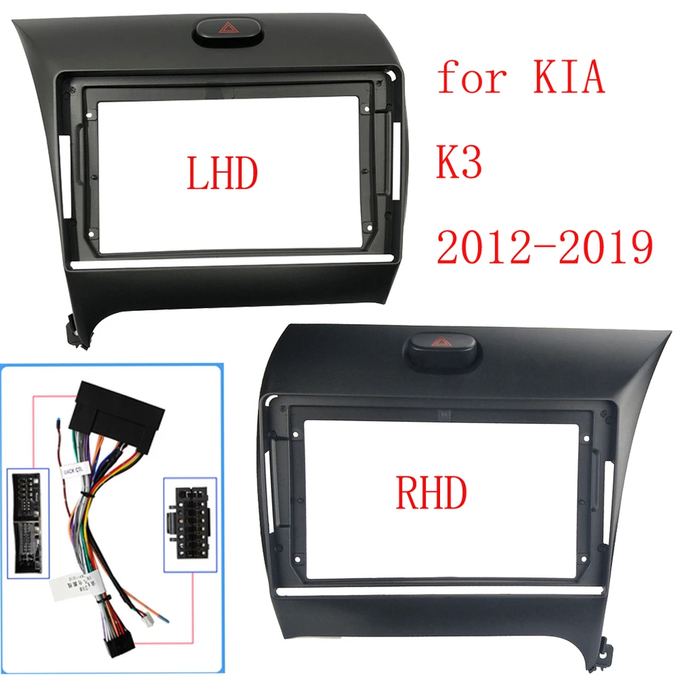 9 palcové auto pre KIA K3 2012-2019 Fit ľavý RHD Drih Dash Inštalácia inštalácia DVD DVD TRIM TRIM Kit fascia panel