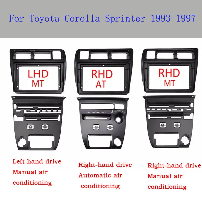 9-palcové auto pre Toyota Corolla Sprinter 1993-1997 Frame Fascia Adapter Android Radio Dash