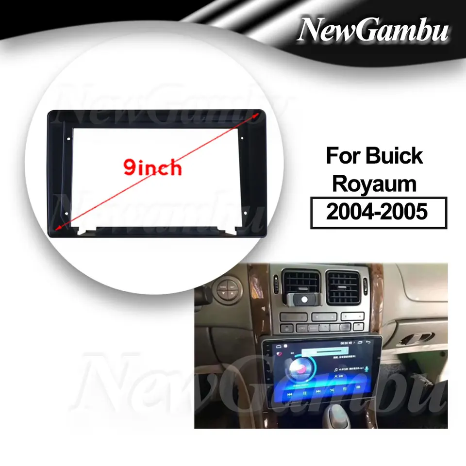 9-palcové auto rádio pre Buick Royaum 2004-2005 Rám DVD GPS MP5 ABS PC PLASTNÉ FASCIA DASHOARD RÁM