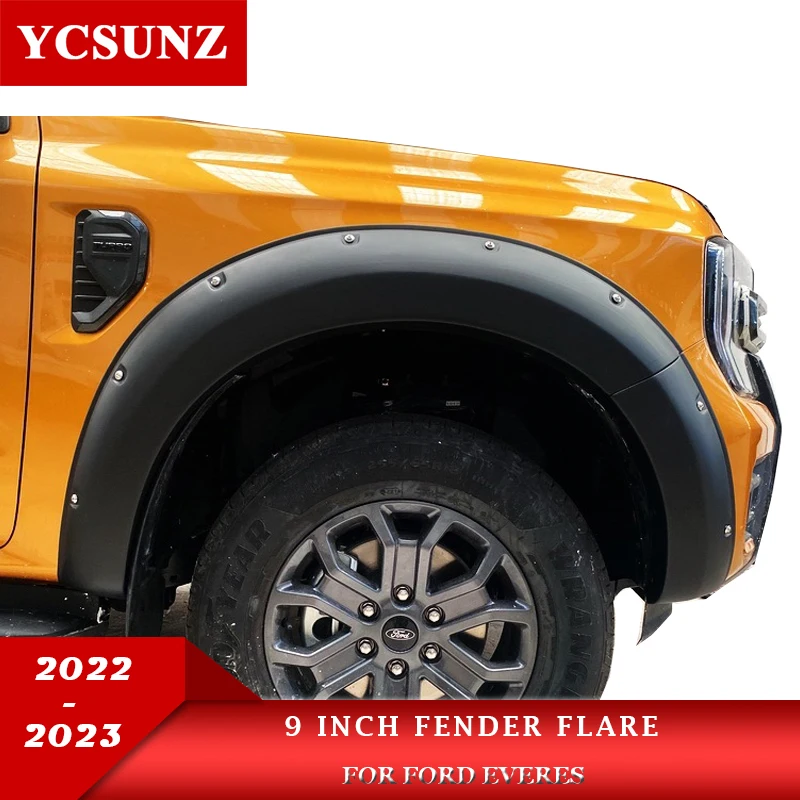 9 -palcové kolesá Fender Fender Mudguards pre Ford Everest 2022 2023 2024