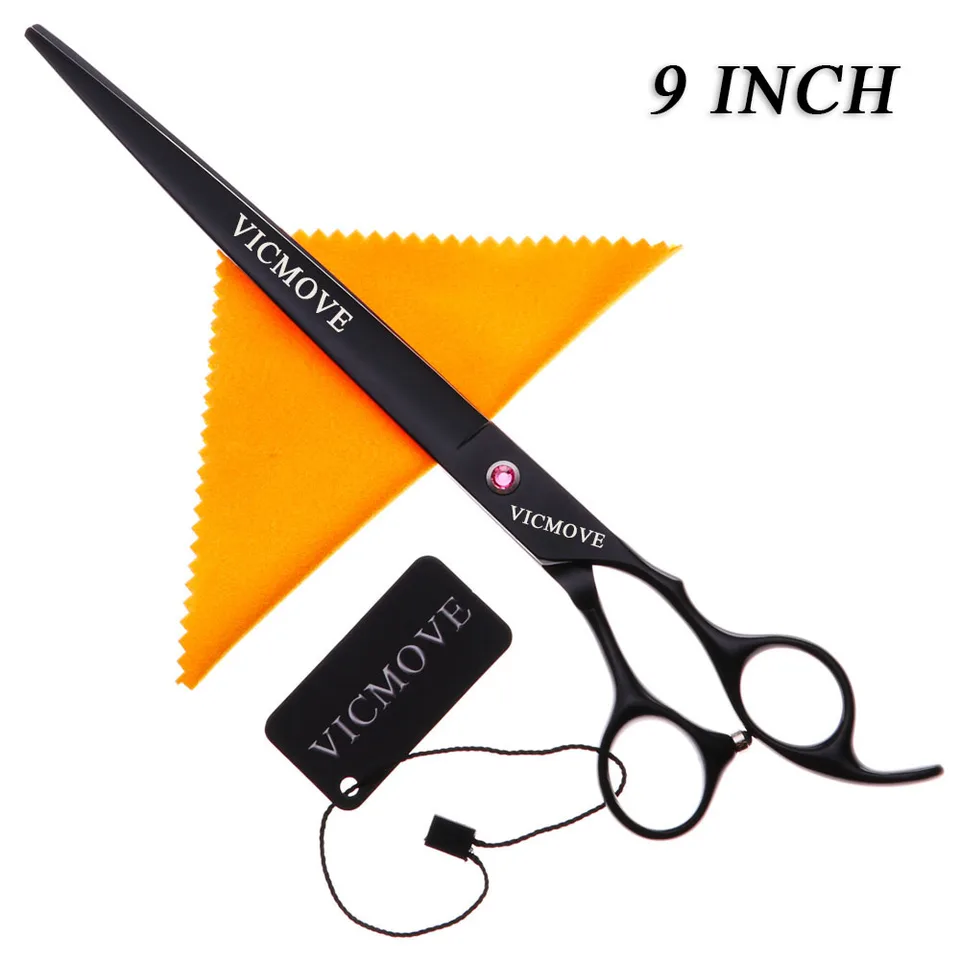 9 -palcové čierne nožnice Profesionálne kaderníctvo Nožnice salón Harien Hair Hair Pet Dog Grooming Shears Shears Vysoká kvalita