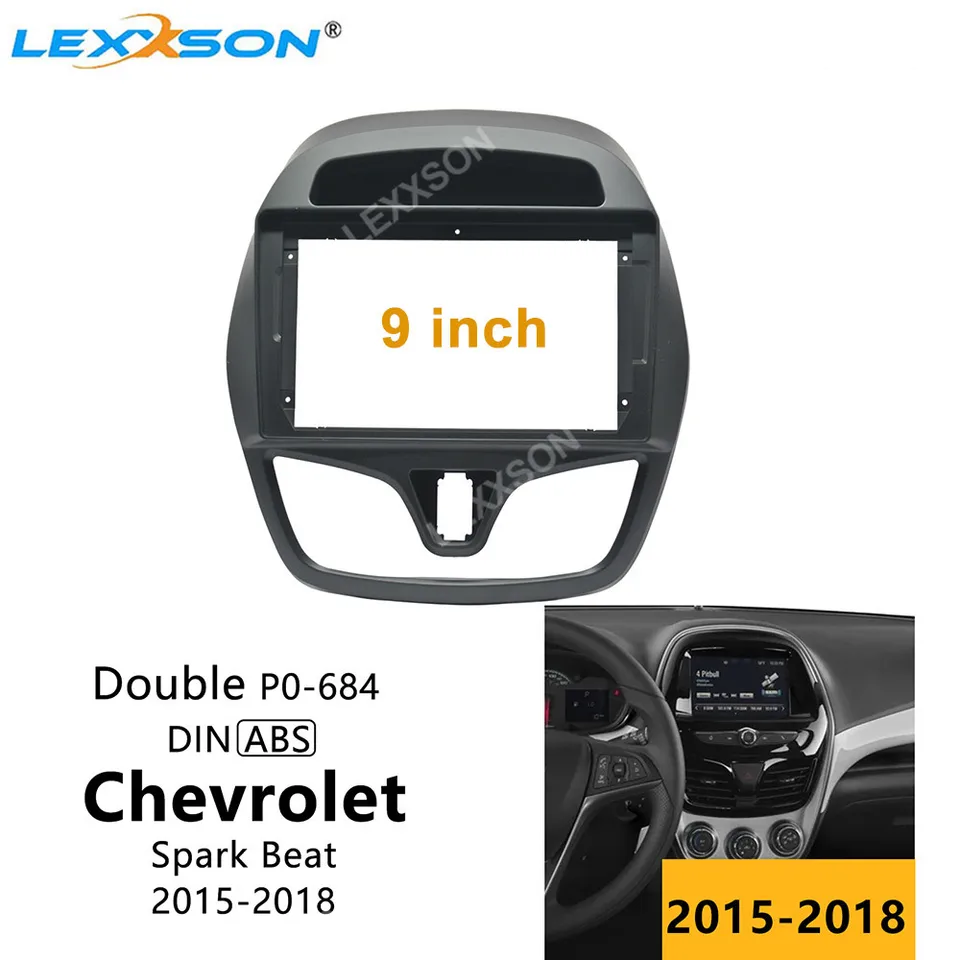9 -palcový automobil Fascia pre Chevrolet Spark Beat 2015 2016 2017 2018 2018 Inštalácia prístrojového panela Repitting Panel Radio Rádiové súpravy