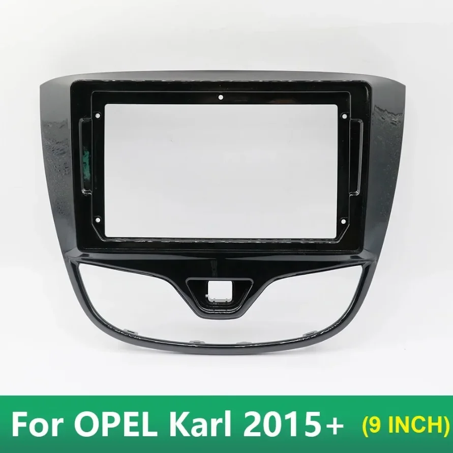 9 -palcový panel pre rádiové fasce pre Opel Karl 2015+ FACIA GPS DASH Kit nainštalujte adaptér Console Plate Adapter rám