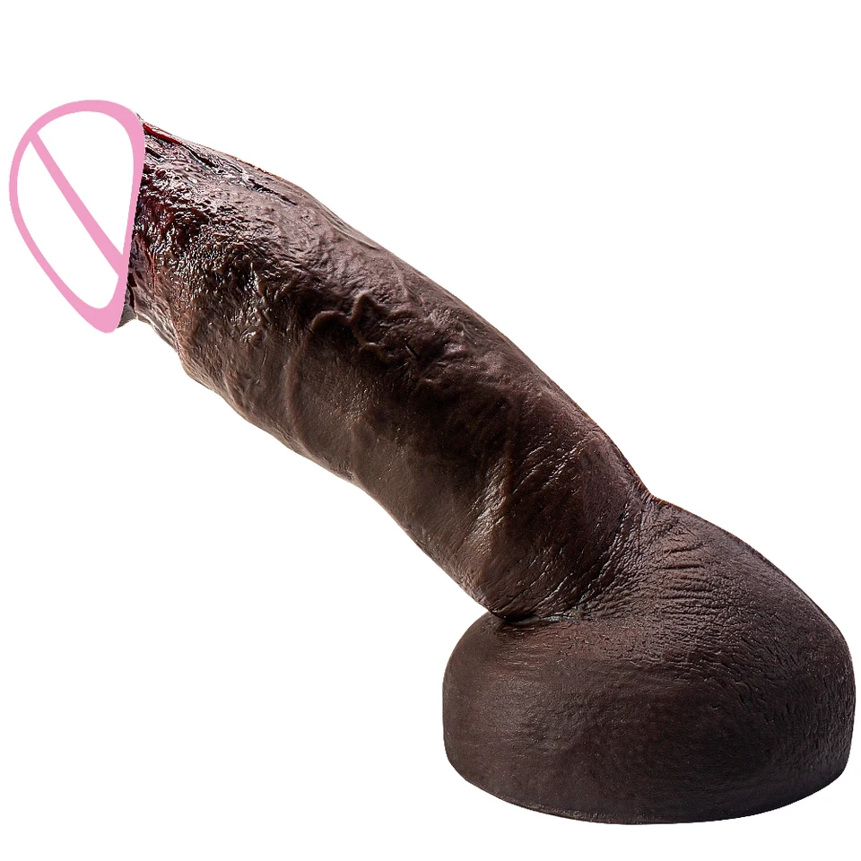 9 palcový realistický silikón Big Dildo so silným prísavným pohárom bez ruky Hra vagina g-spot análny hnedý sex hračky pre ženy lesbičky