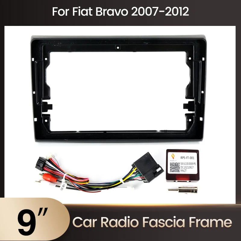 9 palcový rádiový rádiový rámec pre Fiat Bravo 198 Fiat Ritmo 2007-2016