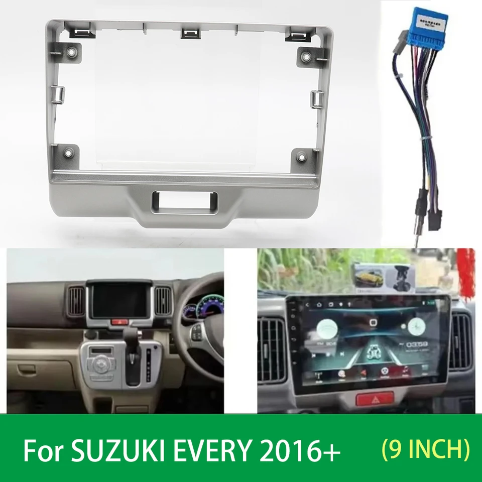 9 -palcový rám automobilu Káblová fascia panel pre Suzuki každý rok 2016 Android Big Screen Audio Fascia Rám