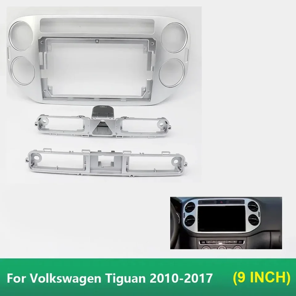9-palcový rámec automobil Fascia Adaptér Canbus Box Decoder pre Volkswagen Tiguan 2010-2017