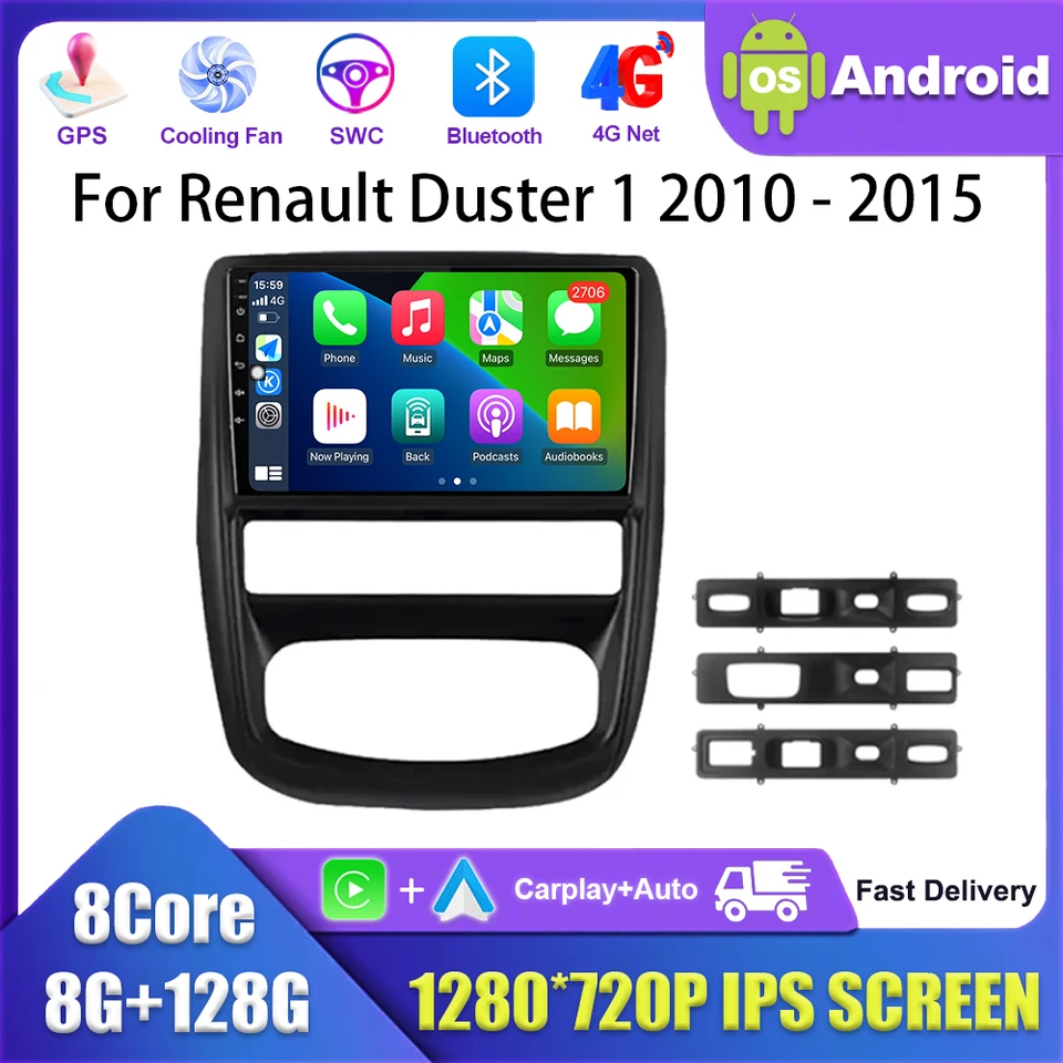 9 '' pre Renault Duster 1 2010 - 2015 CAR VIDEO RADIO RADIO RADIO RADIO Player CarPlay GPS NavI DSP Stereo BT Touch Screen Android OS Intelligent