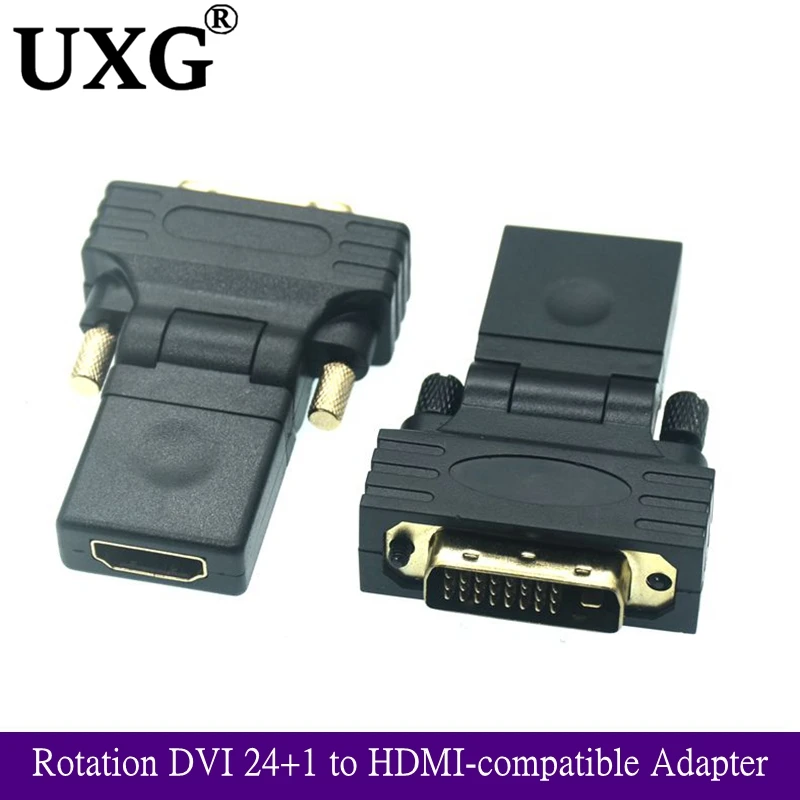 90 180 stupňov rotácie DVI 24+1 až HDMI kompatibilné adaptér DVI na HD 1080p HDTV Converter pre TV PC PS3 Projector TV Box
