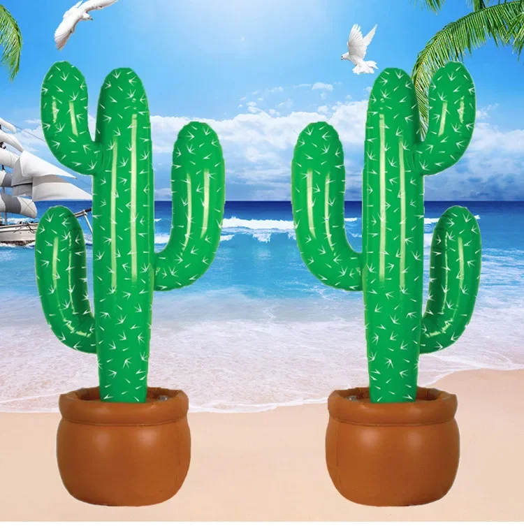 90 cm PVC nafukovacie kaktusové rastliny Balón Hawaiian Beach Party Ballon Tropical Aloha Baloon Šťastné narodeniny oslav
