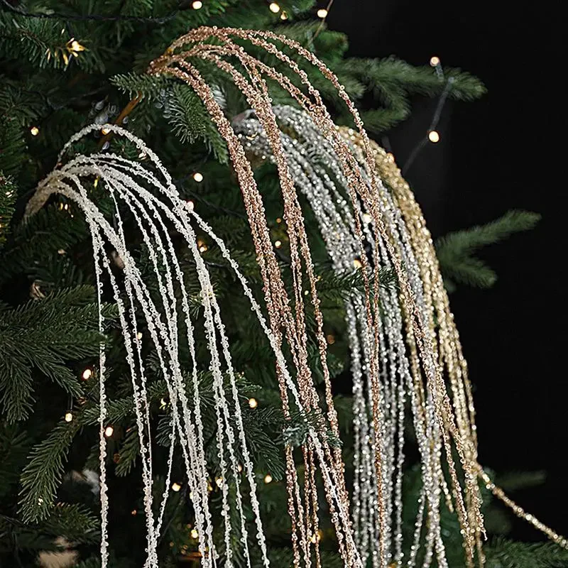 90 cm trblietky Twig Ozdoby pobočky pre vianočné stromčeky Váza Svadobné Navidad Atmosférové ​​dekorácie pobočky šumivé