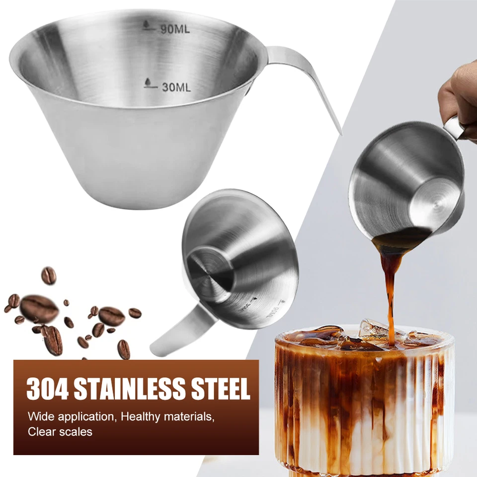 90 ml z nehrdzavejúcej ocele Espresso meracie šálky džbánu Frotter Frotter s kaviarňou latte šálka mlieka pre domácu kaviareň barista pre domácu kaviareň