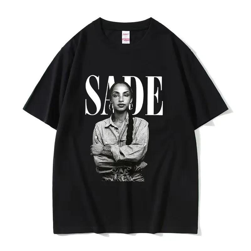 90. roky speváčka S-Sade Tlač grafického tričku Men Dámske hip hop vinobranie tričká s krátkym rukávom 100% bavlnené tričko Streetwear