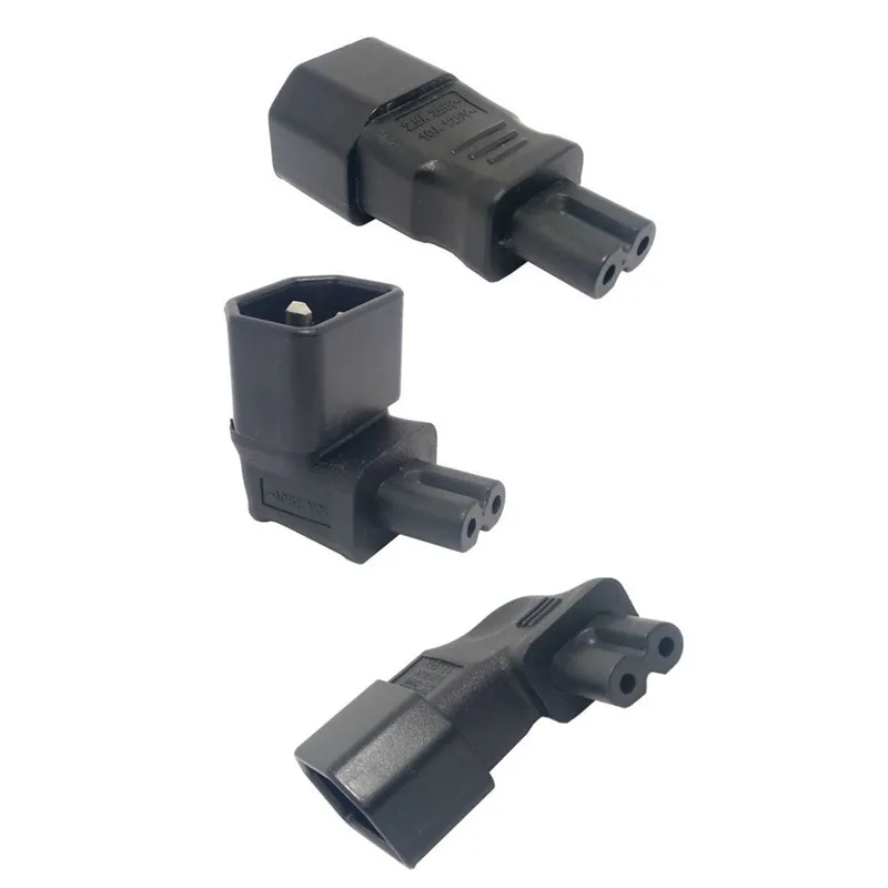 90 stupňov IEC 320 C14 až C7 Power Adapter Muž po prevodníku zástrčky AC prevodník IEC 3PIN Žena na 2pin muž