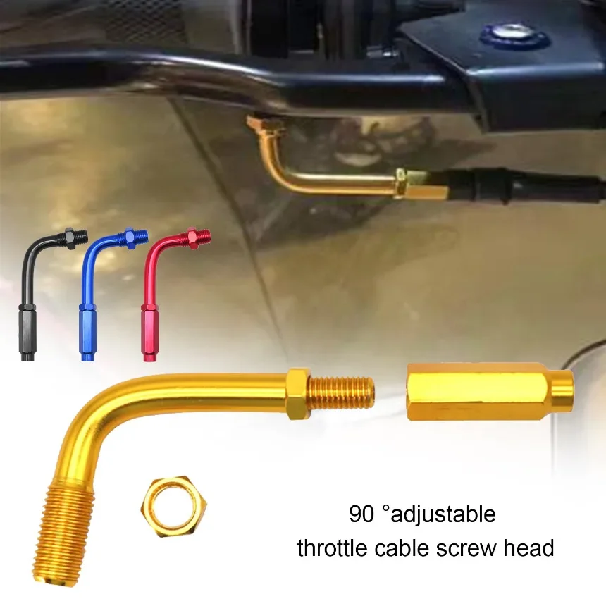 90 ° Akcelerátorový škrtiaci kábel Adjuster Fit Univerzálny motocykel škrtiaci kábel MTB Bicykel Príslušenstvo Motocyklové diely motocyklov
