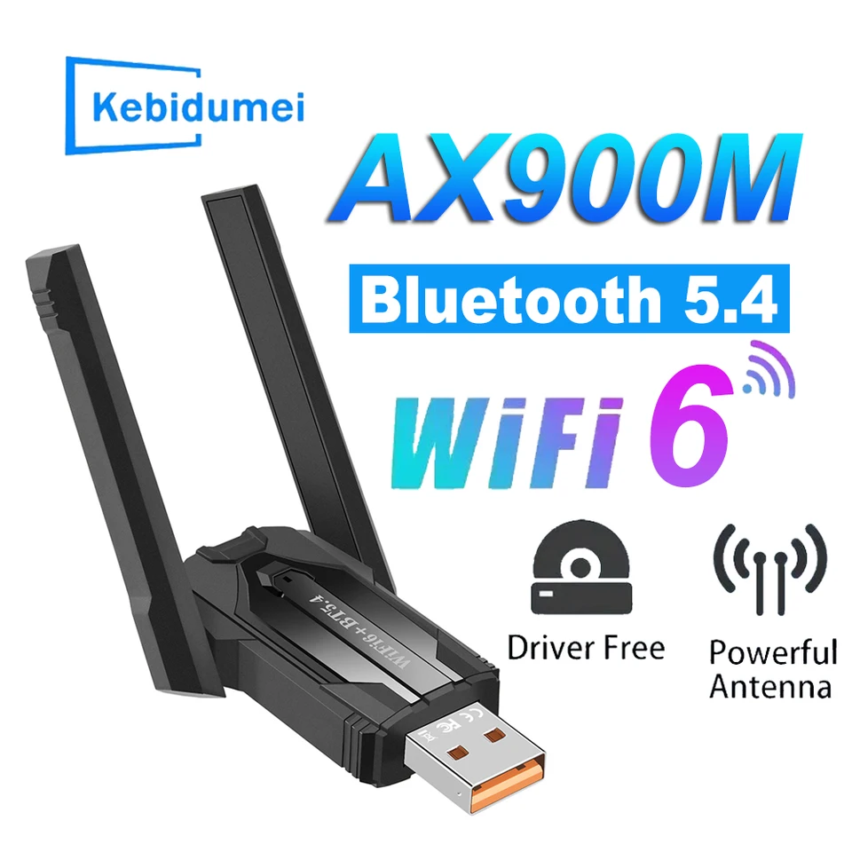 900 Mbps WiFi 6 Sieťová karta USB 3.0 Duálne pásmo 2,4G/5GHz Bluetooth 5.4