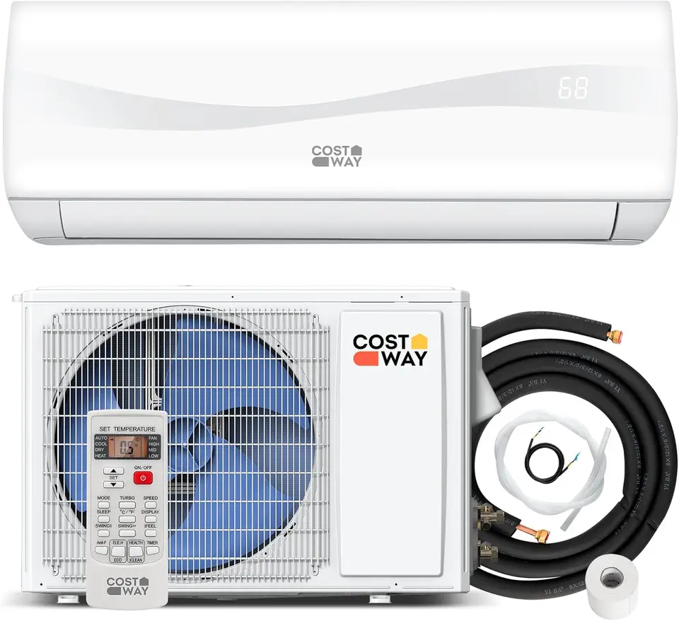 9000BTU Split Alimateer a ohrievač 17 SEER2 208V-230V Energia účinná nástenná pripoja