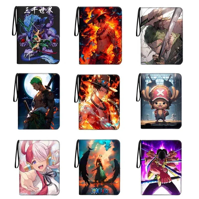 900ks 9 vreckové anime One Piece Luffy Zoro Cards Book Zipper PU Leather Cards Binder Display Game Collection Card Detský darček