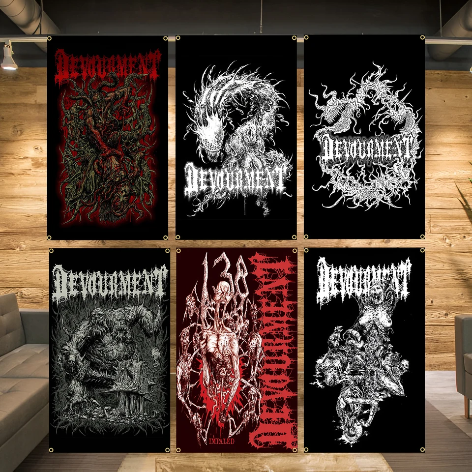 90x150 cm 3x5ft Zločenie pásma Vlajka Brutálna death metalová skupina Polyester Printed Banner pre dekoráciu