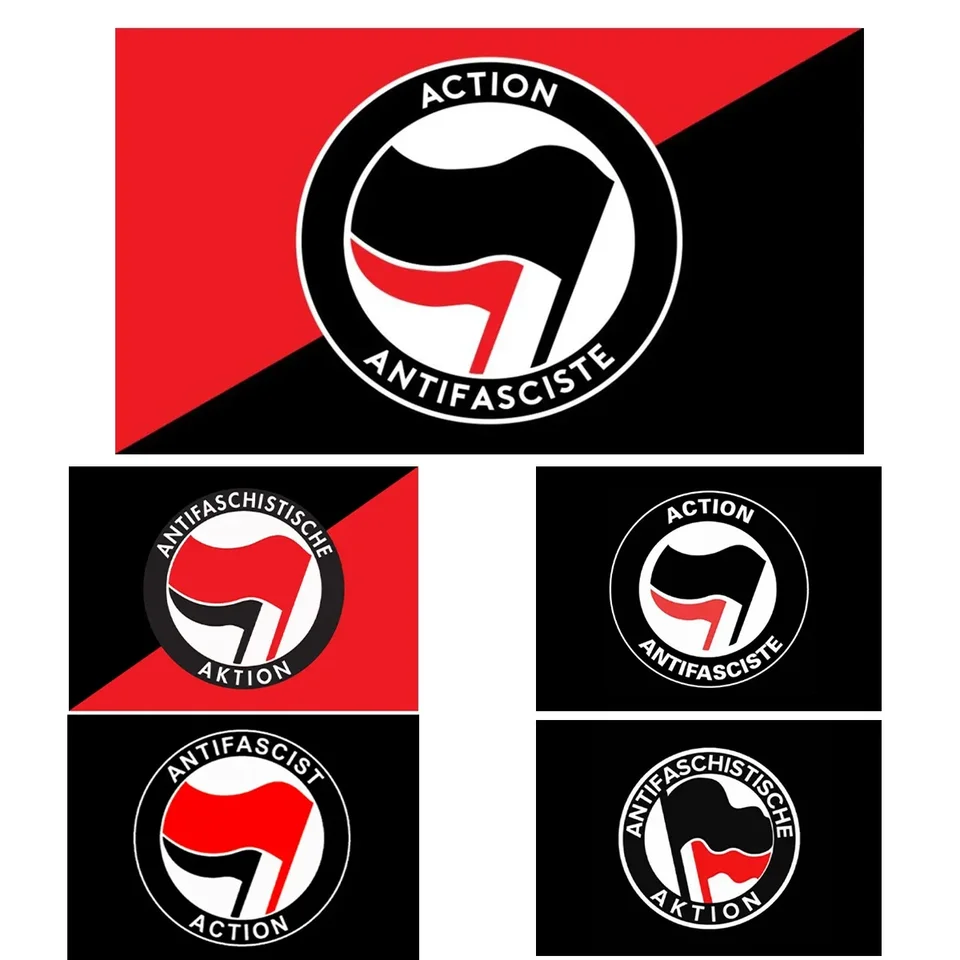90x150 cm antifascistická akčná vlajka proti rasizmu vlajka na dekoráciu