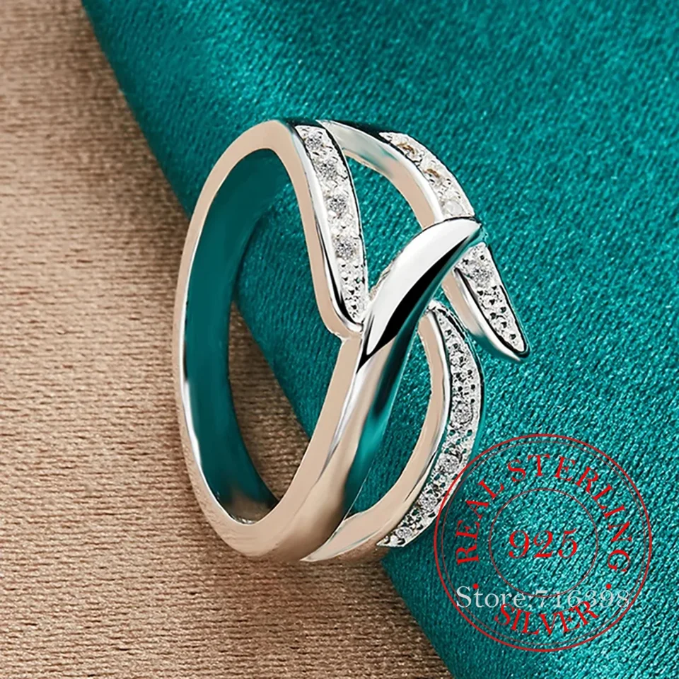 925 Sterling Silver Aaaaa Zircon Ring Classic pre ženu milenec módne svadobné zásnub