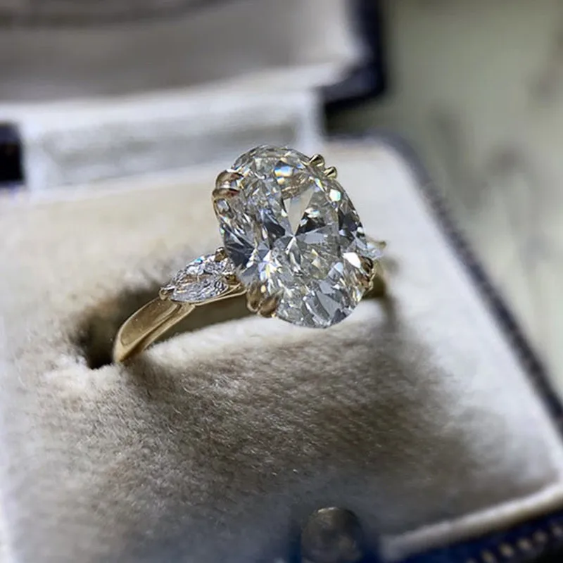 925 Sterling Silver Cubic Zirconia Svadobný prsteň pre ženy luxusné zásnubné prstene Svetlé módne šperky