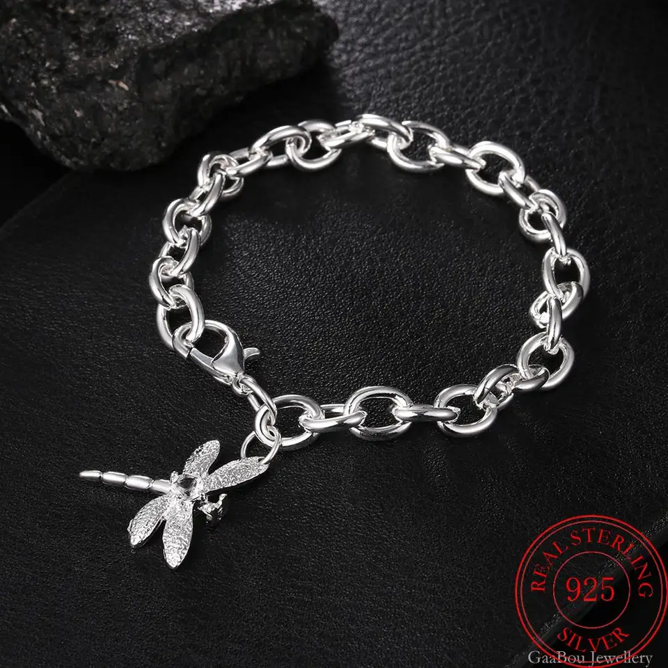 925 Sterling Silver Dragonfly Náramok pre ženy luxusné dizajnérske doplnky Wholesale Gaabou
