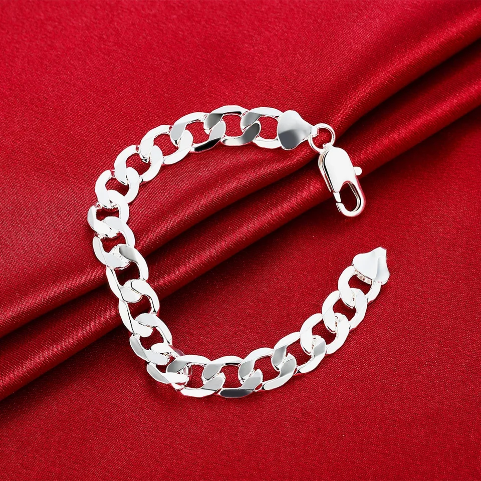 925 Sterling Silver Fine Classic 10 mm reťazové náramky pre mužské ženy módne dizajnérske večierky Svadobné doplnky Darčeky šperky