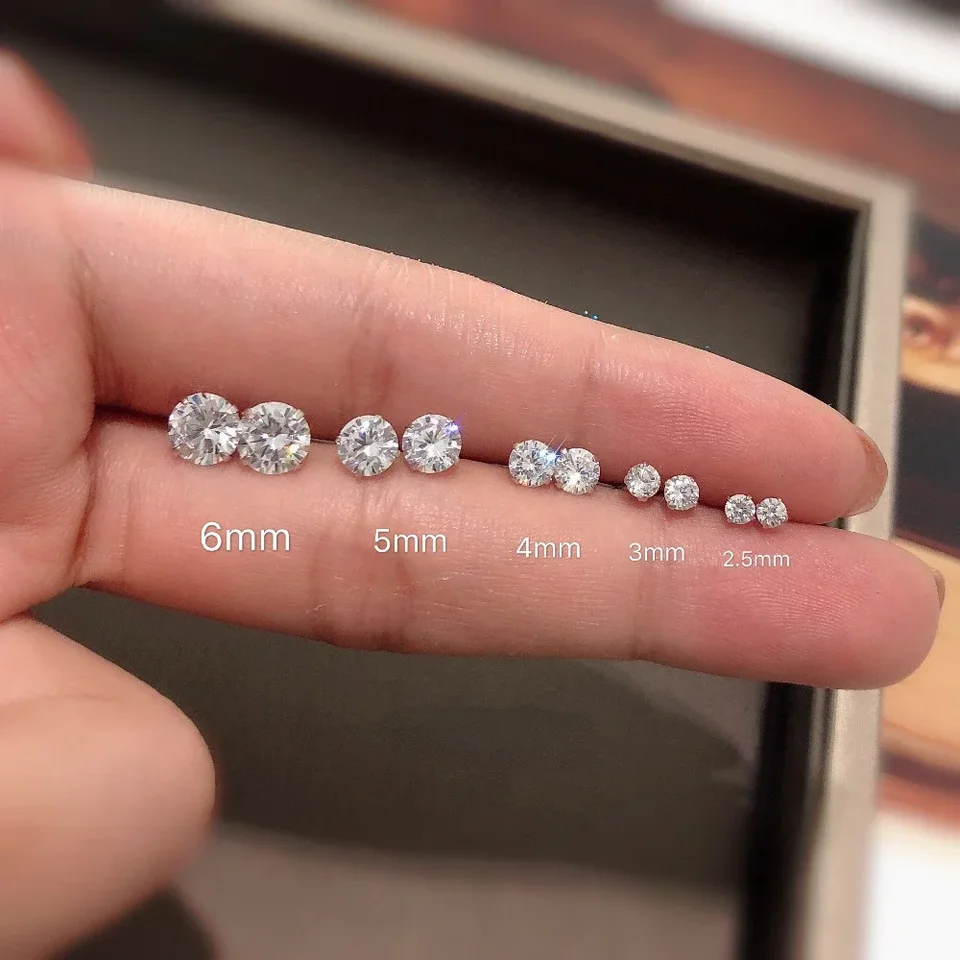 925 Sterling Silver Jewelry Women Fashion Cute Tiny Clear Crystal Stud náušnice pre dievčatá dospievajúci dám