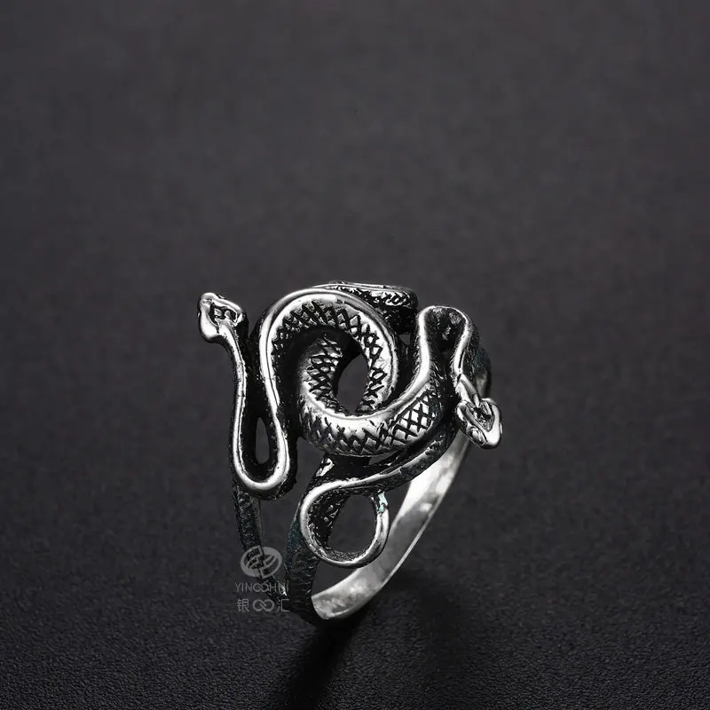 925 Sterling Silver Natural Born Killers Snake Ring Fashion Men šperky vysokej kvality