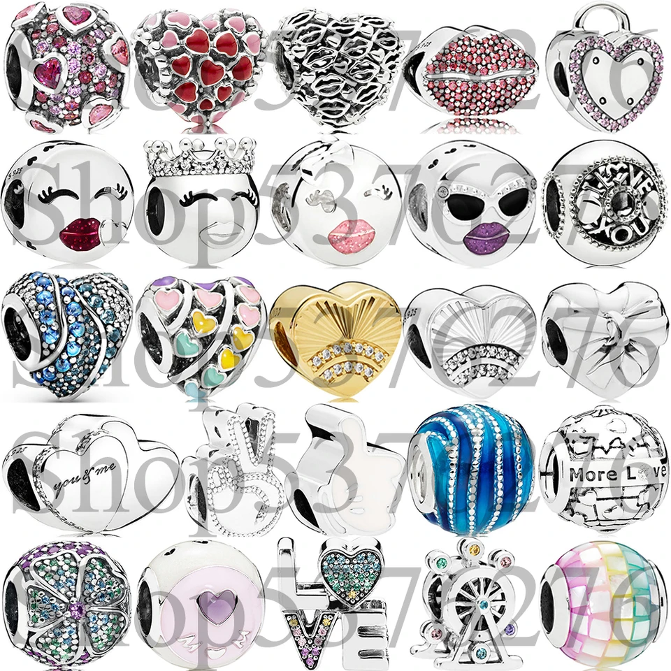 925 Sterling strieborné korálky Zostaňte chladná tvár princezná emotikon hravé mrknutie fit pandora dámske náramok náramok darček pre domácich majstrov