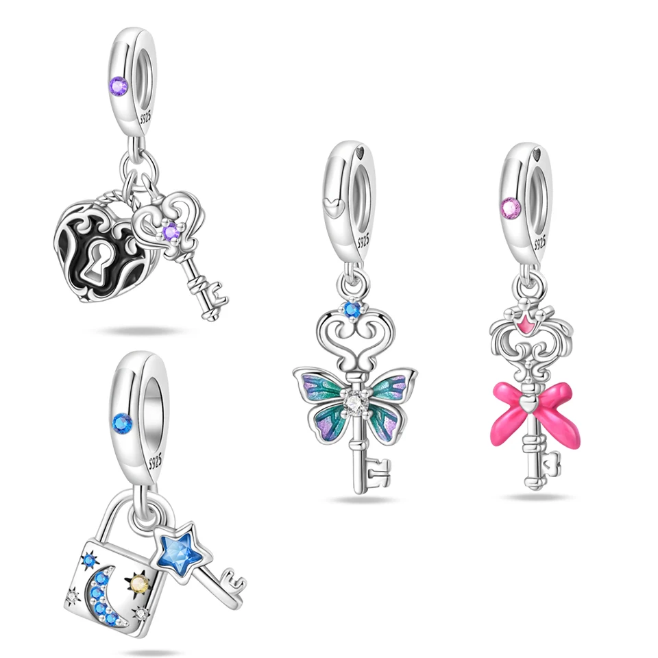 925 Sterling strieborný motýľový prívesok Fit Pandora Charms Silver 925 Originálny náramok pre výrobu šperkov