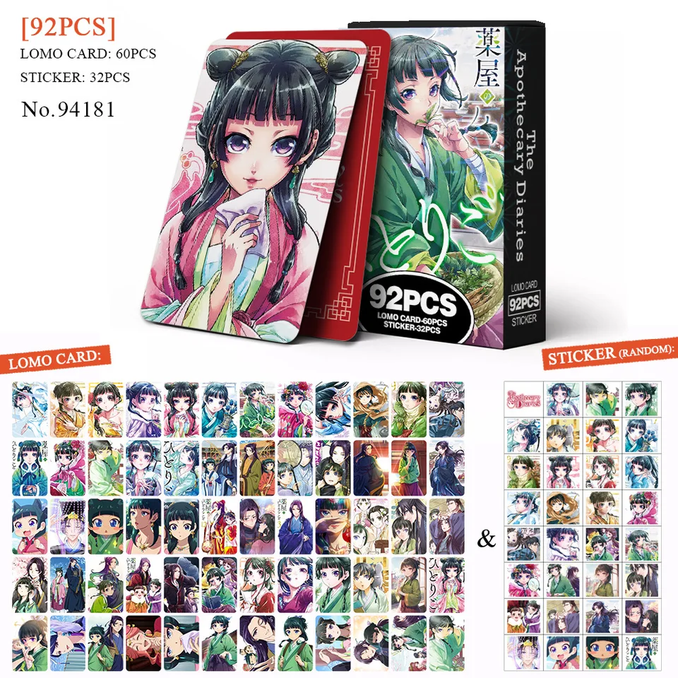 92ks medicína House Girl Cards Anime Collection Lomo Card Miao Miao obojstranná karta Interiér dekorácie