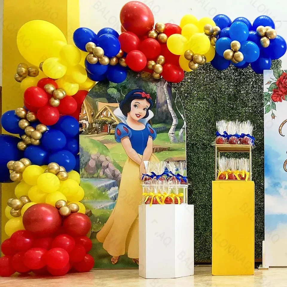 93ks Snehulienka Biela princezná fólia Balóny sada narodeninová oslava dekorácia Disney Snehulienka dievčenská párty Darčeky Darčeky latex groblos