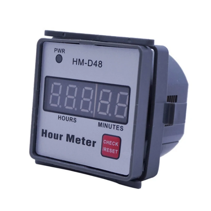 94pd HM-D48 hodinový meter digitálny hodinový meter 0-999.99H časovač AC 220V pre motorovú trávnikovú kosačku Generátor poľnohospodársky traktor