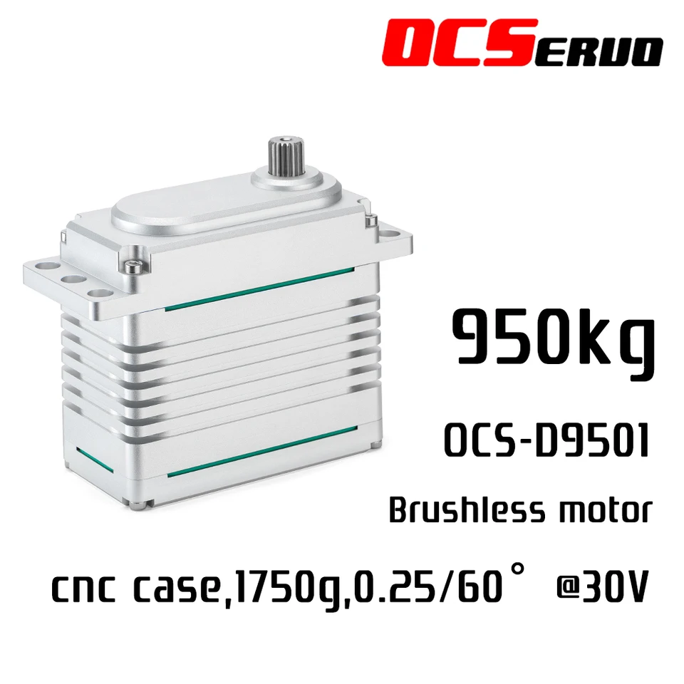 950 kg.cm @30V 1750g CNC Digital Brushless PWM Can 485 Servo OCS-D9501Hight COME SERO OCELE ZARIADENIE UAV kovový roh roh