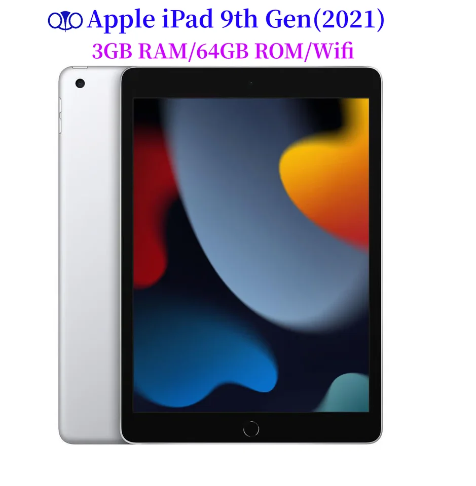 96% Nový originálny Apple iPad 10.2 （2021） Odomknutý iPad 9. gen WiFi 64 GB 10.2 '' A14 Bionic Retina IPS LCD iOS 15 Tablet