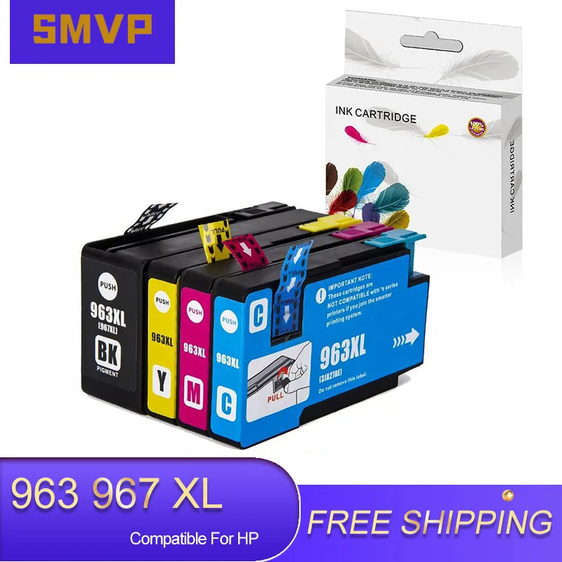 963XL 967XL 963 967 XL Premium kompatibilná farebná atramentová atramentová kazeta pre HP963 pre HP OfficeJet Pro 9010 9015 Print NEBEZPEČNOSŤ