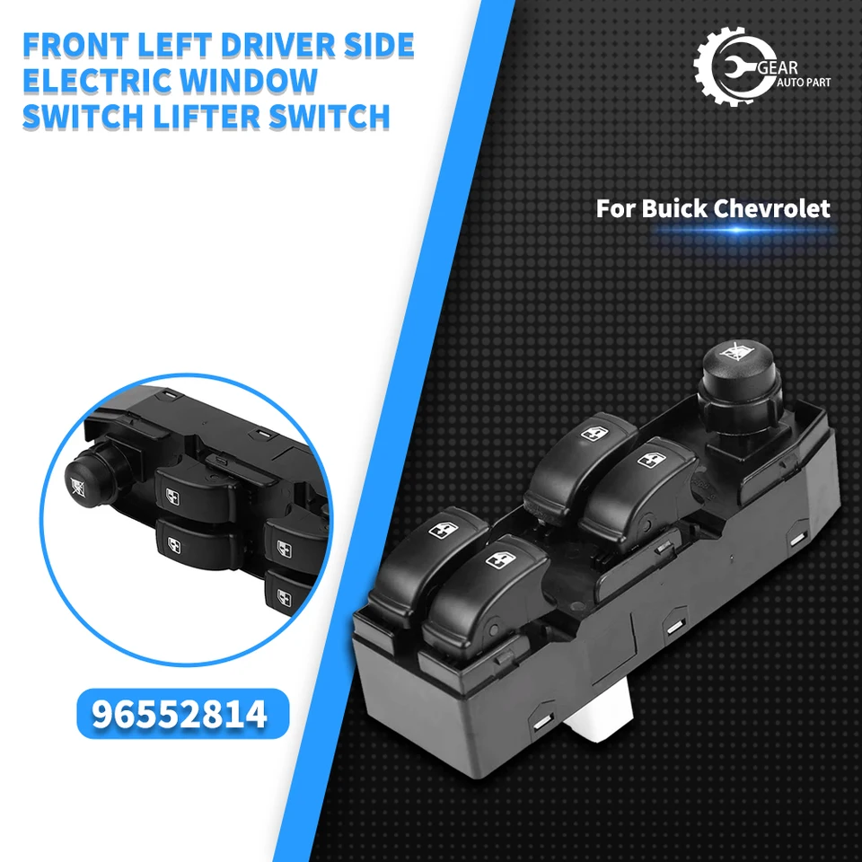 96552814 Vysoko kvalitný spínač zdvíhača predného ľavého okna pre Chevrolet Optra Lacetti 2004 2005 2006 2007 Autoárske príslušenstvo 96552814