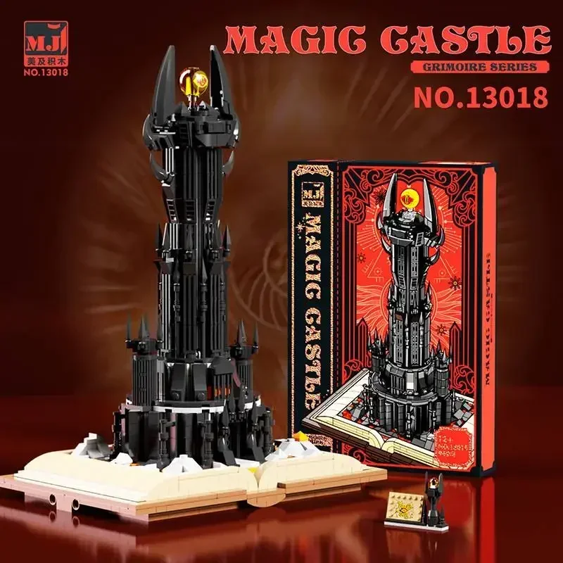 969pcs Magic Gastle On Book Lord Rings Sauron Eye Building Blocks s LED svetlom zostavovanie tehál zbierka hračiek Boy Darče