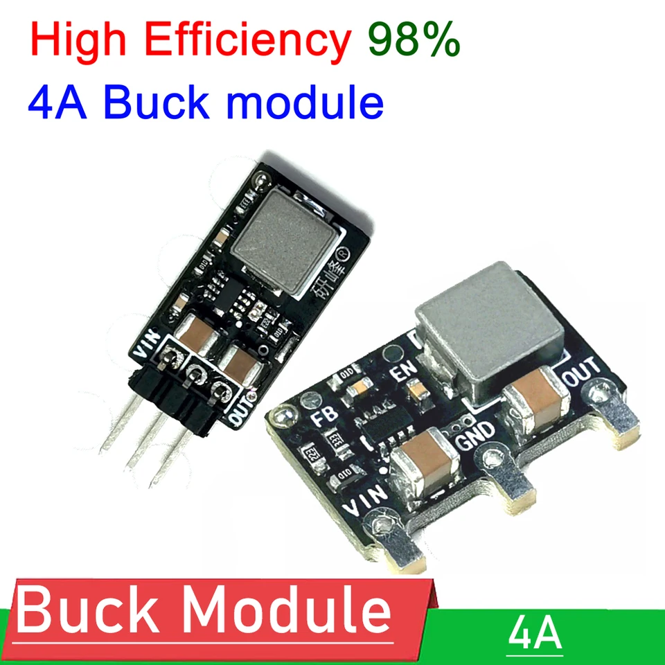98% 4A Mini DC-DC Buck Converter 5.5V-16V 6V 9V 12V 15V až 5 V 3,3 V Modul napájacieho regulátora regulátora zostupného napätia