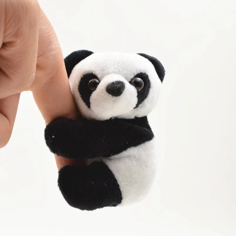 9cm kawaii panda plyšová bábika Hračka Soft Animal Panda Clip Black White objímanie závesu klip Doll