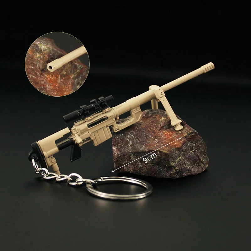 9cm Mini Gun Model Keychain M200 Model Model šperky Kovová kovová prívesok Key retiazka Chaveiro Bag Držitelia automobilov Držitelia darček pre deti