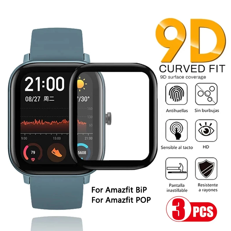9D Temperované hodinky Soft Glass Film pre Xiaomi Huami Amazfit BIP Su Pro Screen Protector pre Xiaomi Huami Amazfit GTS 2 2E 2 MINI